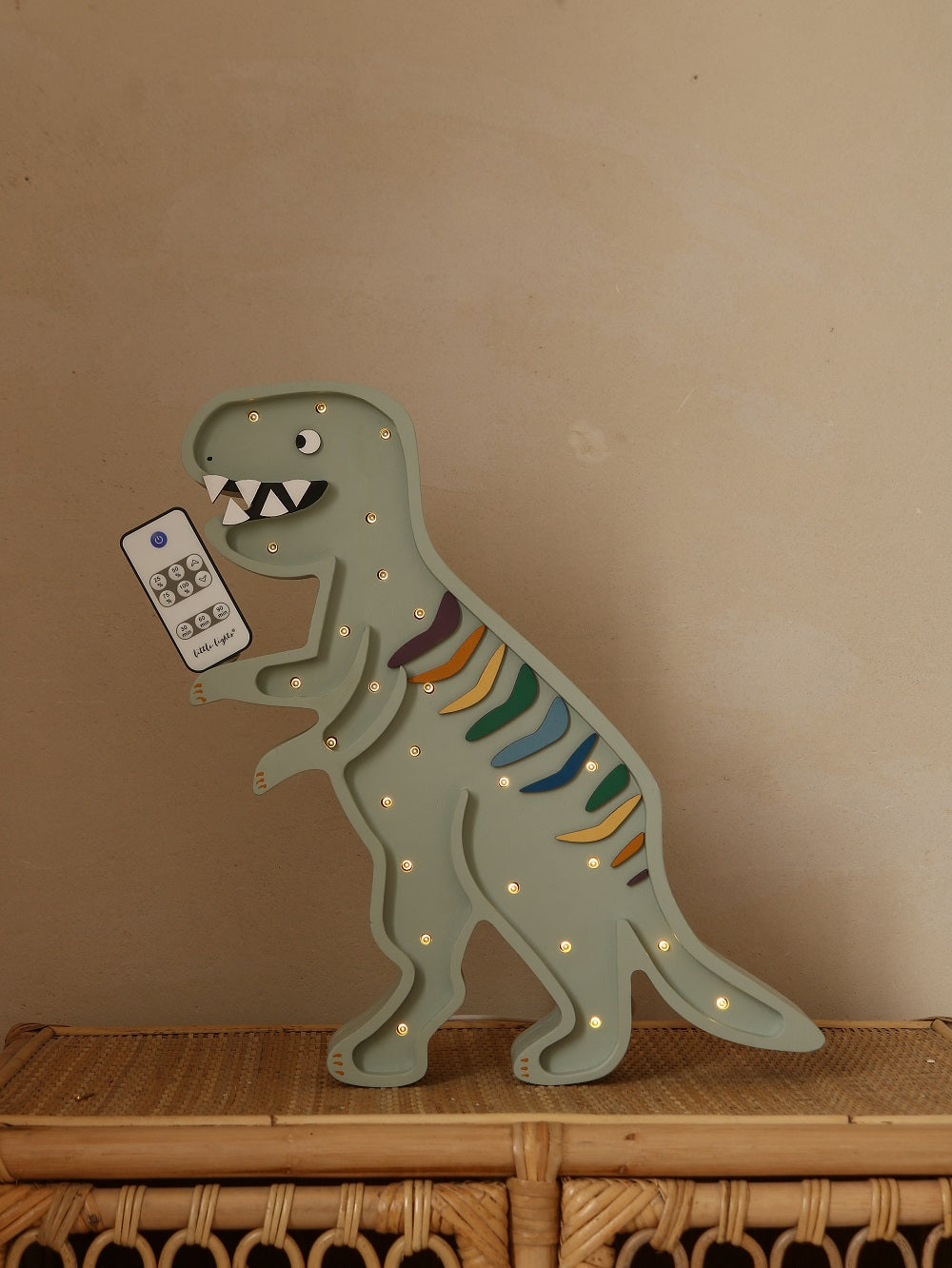 Little Lights Yövalo, Dino T. Rex Khaki Pastel
