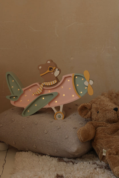Little Lights Night Light, Vintage Plane, 4 olika färger
