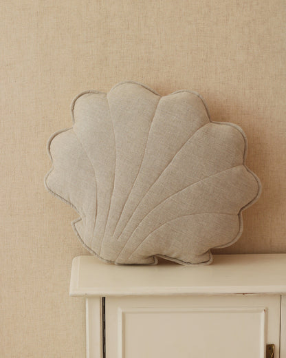 Moi Mili Decorative Pillow Small, Linen Shell "Sand"