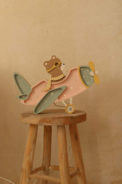 Little Lights Night Light, Vintage Plane, 4 olika färger