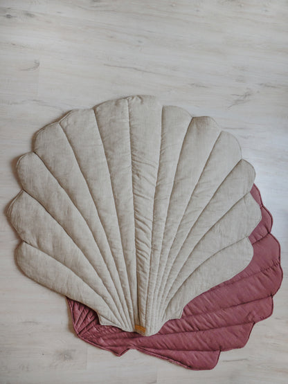 Moi Mili, Leikkimatto, Linen Shell "Sand"