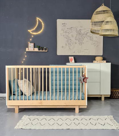 Wood Luck Design, Cot &amp; Junior bed 2 IN 1, 70x140 cm, Basic White