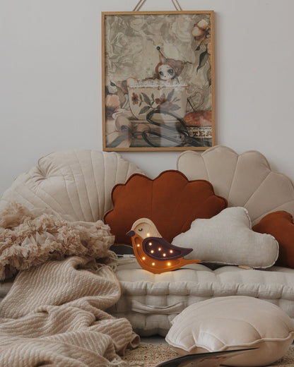 Little Lights, Night light MINI Bird Maroon