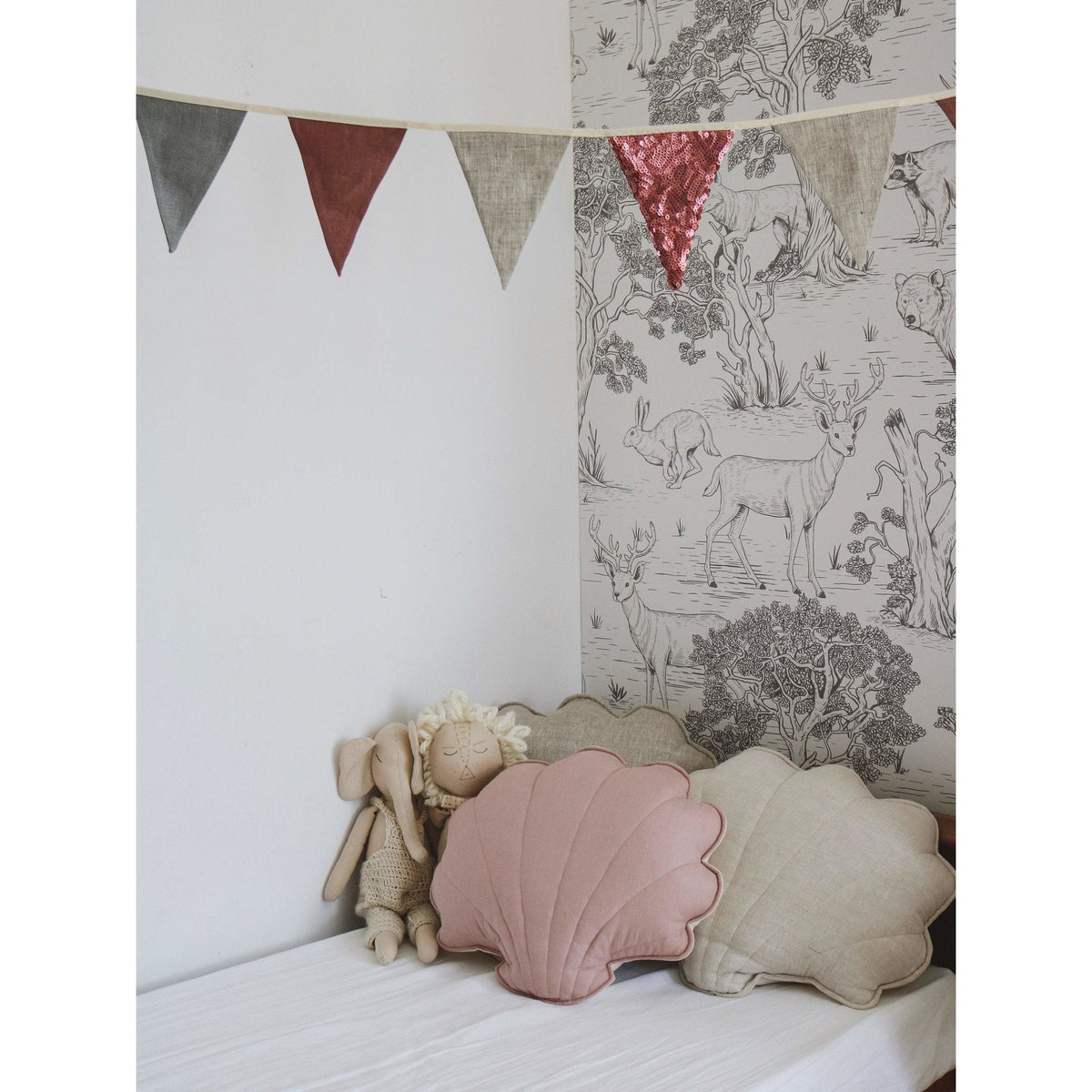 Moi Mili Sisustustyyny Small, Linen Shell "Powder Pink"