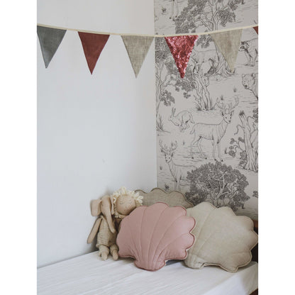Moi Mili Sisustustyyny Small, Linen Shell "Powder Pink"
