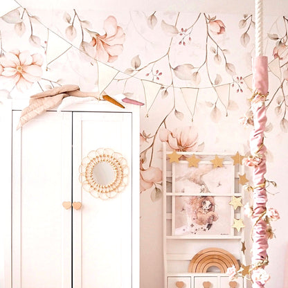 Paradise Garden Pastel Twigs, Wallpaper