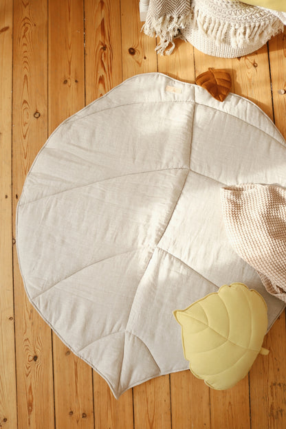 Moi Mili Playmat, Linen Leaf "Sand"