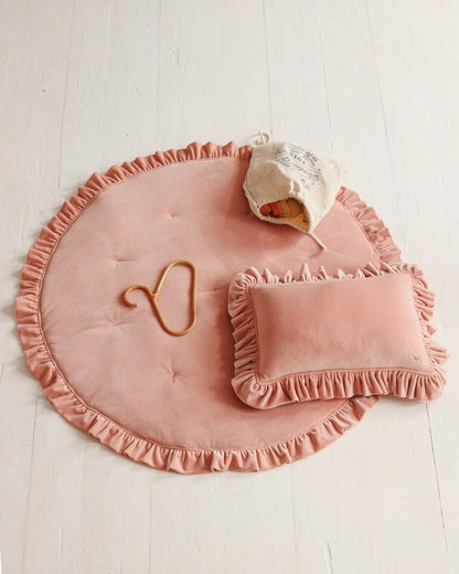 Moi Mili Playmat, Velvet With Frill "Apricot"