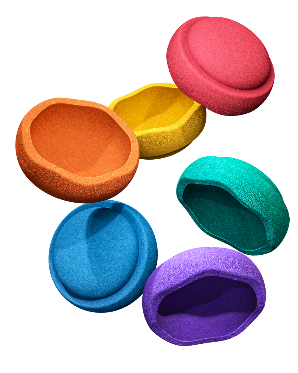 Stapelstein, 6 pcs Set, Rainbow