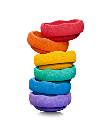 Stapelstein, 6 pcs Set, Rainbow
