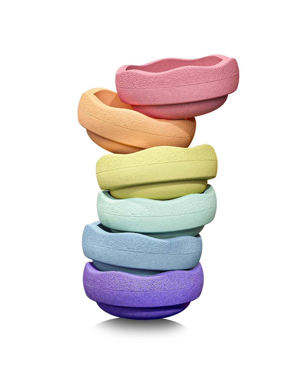 Stapelstein, 6 kpl Setti, Rainbow Pastel